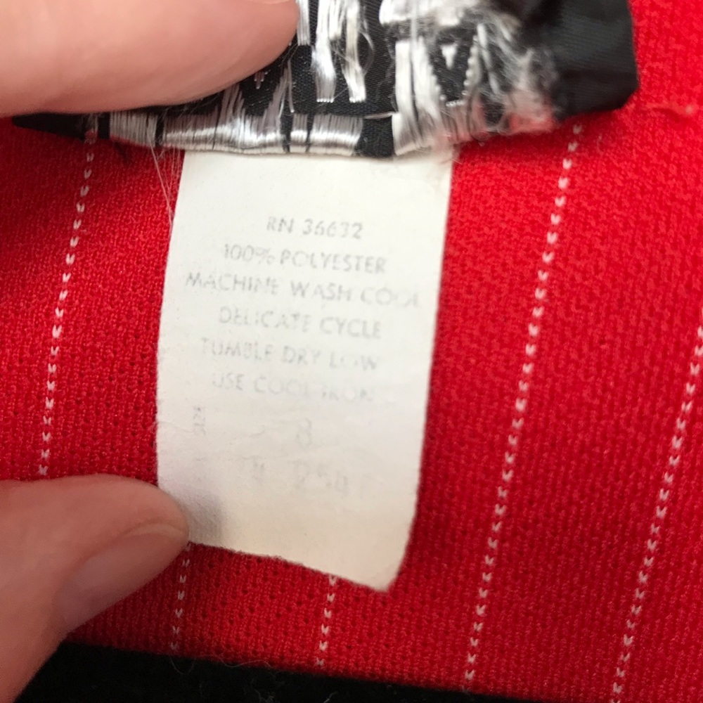 Strait Lane Vintage Red Stripe Jumpsuit 60s 70s Size 8 - Picture 11 of 11